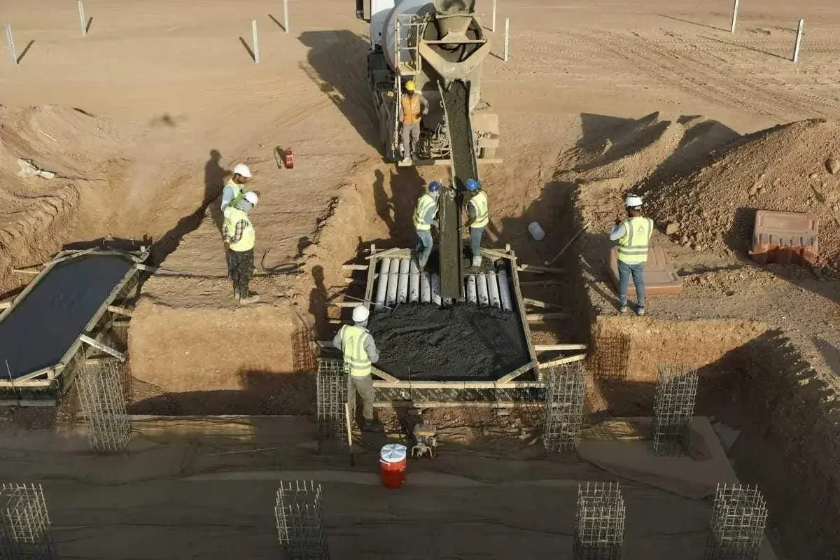 Civil construction at a project site